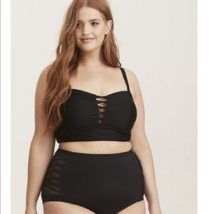 Torrid Lattice Front Swim Top